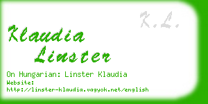 klaudia linster business card